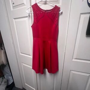 Francesca’s Collection Red Sleeveless Dress with Cutout Detail Size S NWT